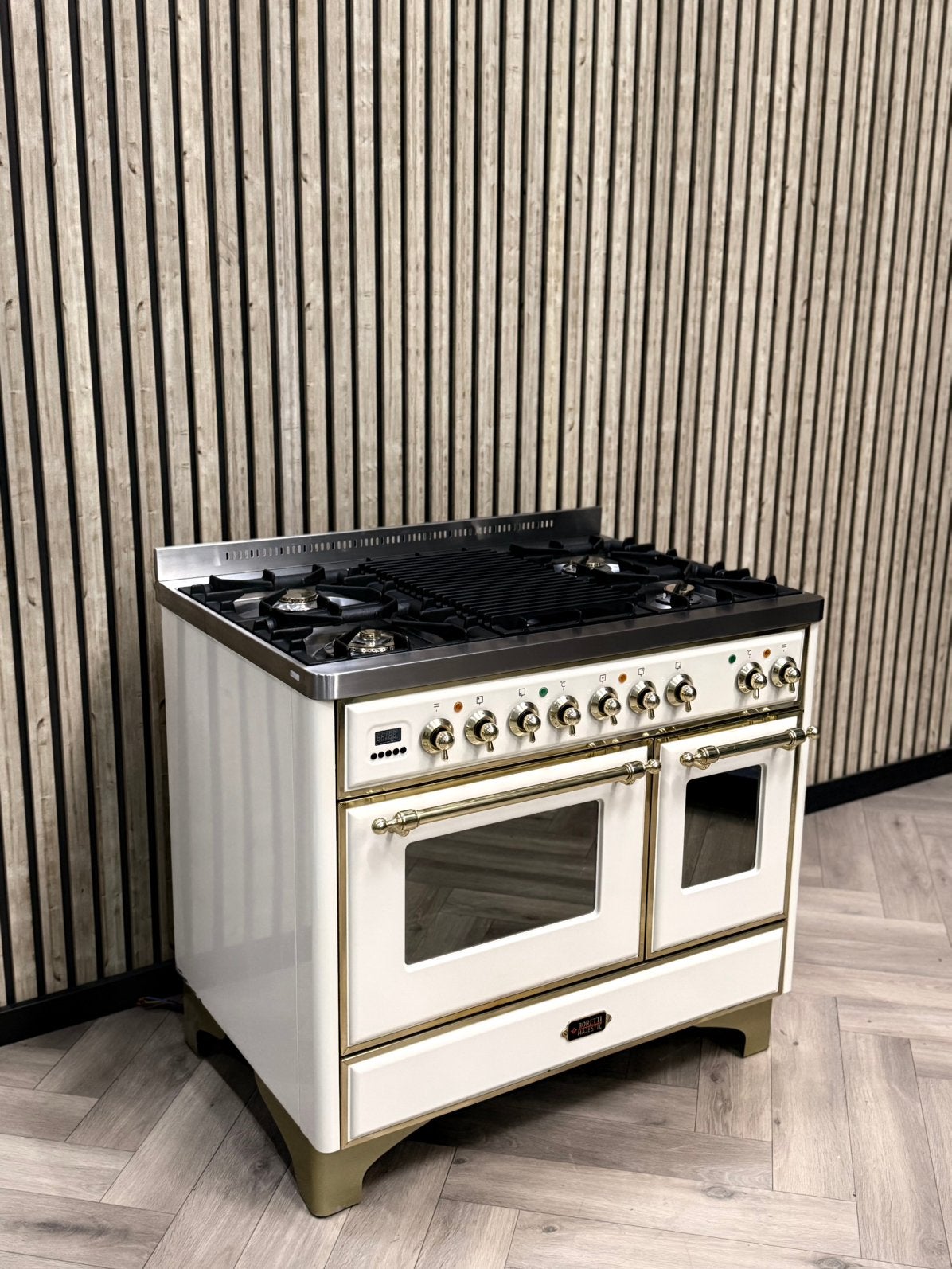 Luxe Boretti Majestic Crème 100cm 6 pits Gas + Afzuigkap, Enlèvement ou Envoi, Gril, Gaz
