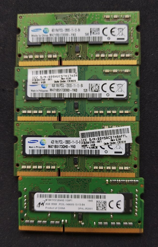 Verschillende RAM latjes DDR3 SO-DIMM 4GB, Computers en Software, RAM geheugen, Gebruikt, DDR3, Ophalen of Verzenden, Desktop