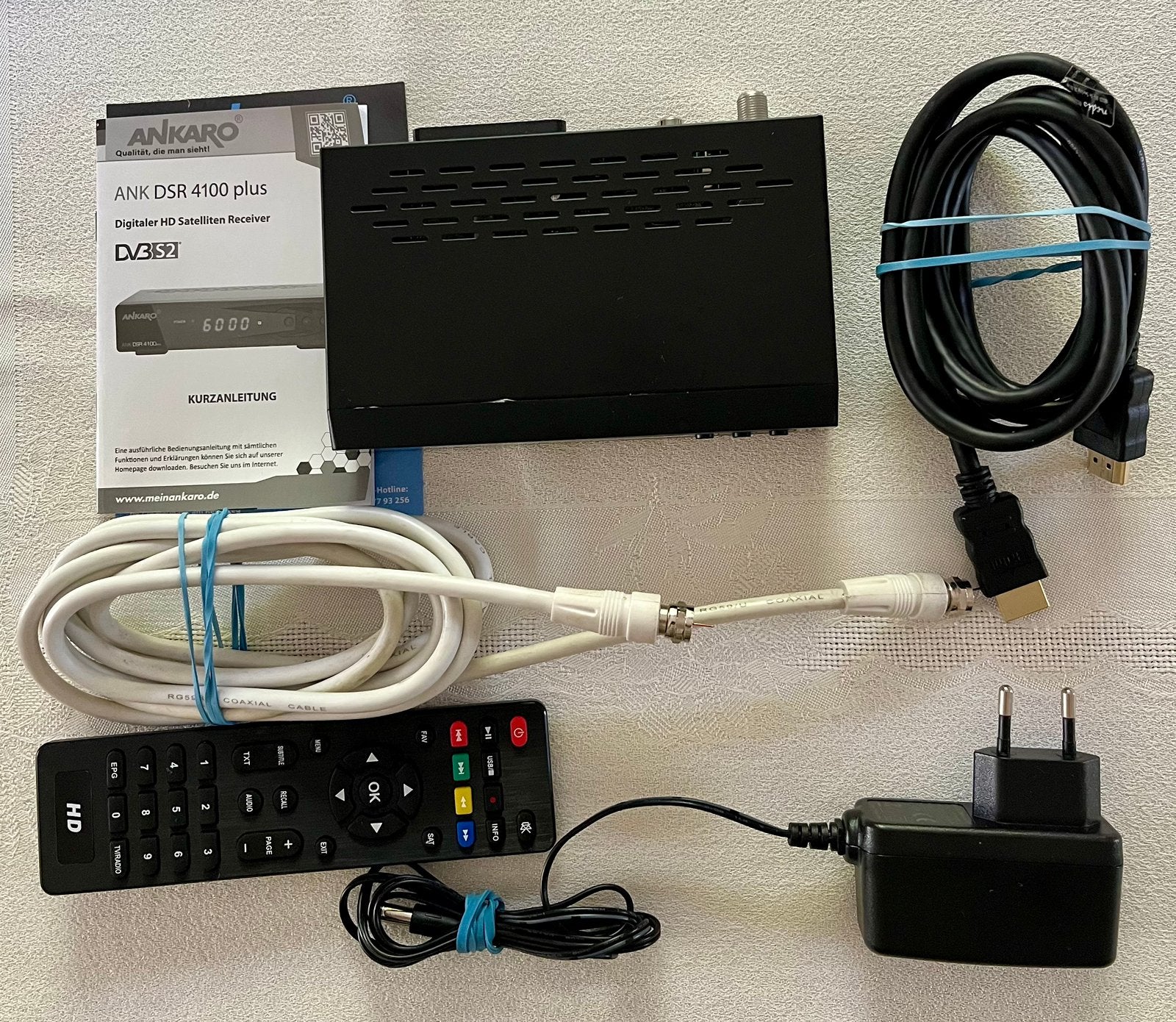 HD-satellietontvanger ANKARO ANK DSR 4100 plus – als nieuw, Ophalen, Zo goed als nieuw, (Schotel)antenne-accessoires, Overige merken