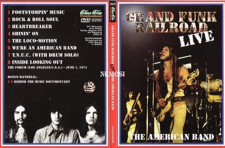 DVD - GRAND FUNK RAILROAD - THE AMERICAN BAND, Envoi, Neuf, dans son emballage, Concert
