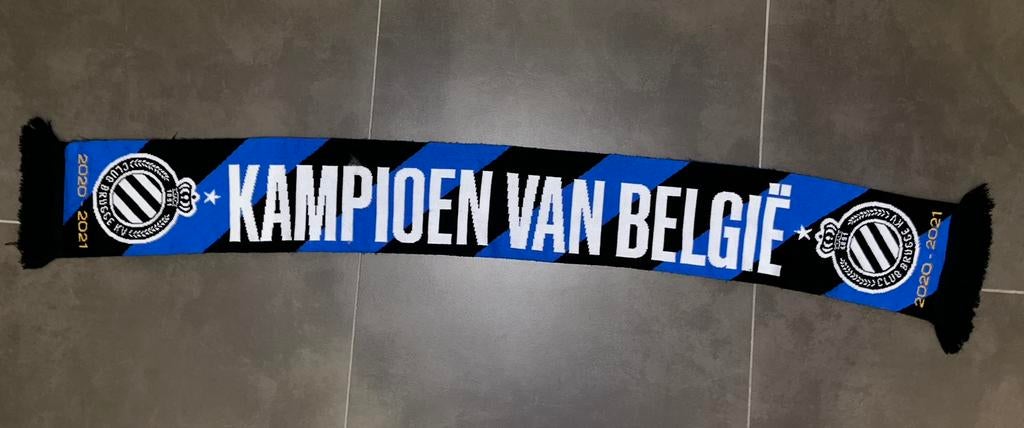 Sjaal Club Brugge 2020-2021 Kampioen van België Back to back, Ophalen of Verzenden, Zo goed als nieuw, Vaantje of Sjaal