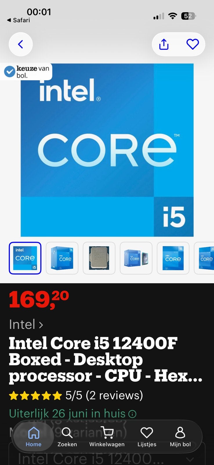 I5 12400f, Computers en Software, Processors, Ophalen, Zo goed als nieuw