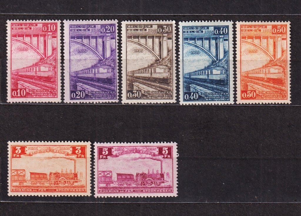 België Spoorwegzegels 1935 tussen TR178 en TR189, Verzenden, Postfris, Spoor van plakker