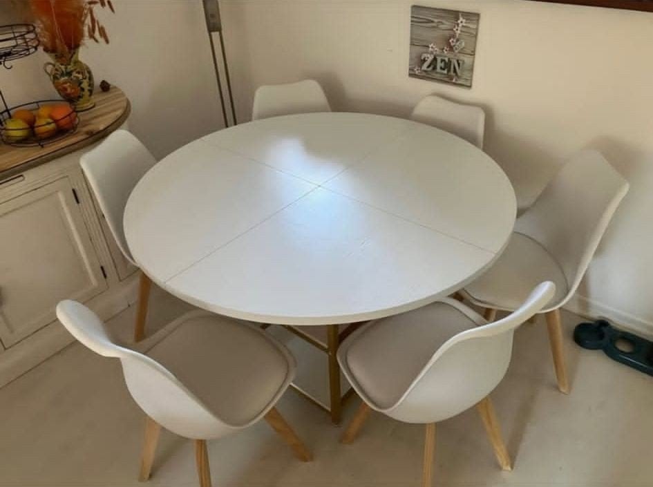 Table de Salle à Manger pour 4 Personnes (marque Tribesigns), Maison & Meubles, Tables | Tables à manger, Enlèvement, Utilisé
