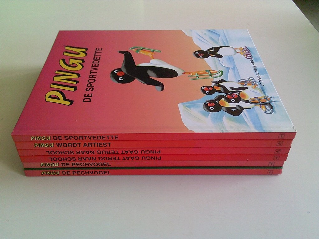 4 jeugdboeken Pingu uit 1990 . Hardcover, Boeken, Ophalen of Verzenden
