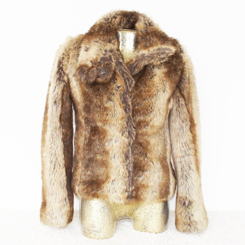 Belle veste Hook (fausse fourrure) (taille 36) €55, -, Vêtements | Femmes, Taille 36 (S), Comme neuf, Brun, Hook