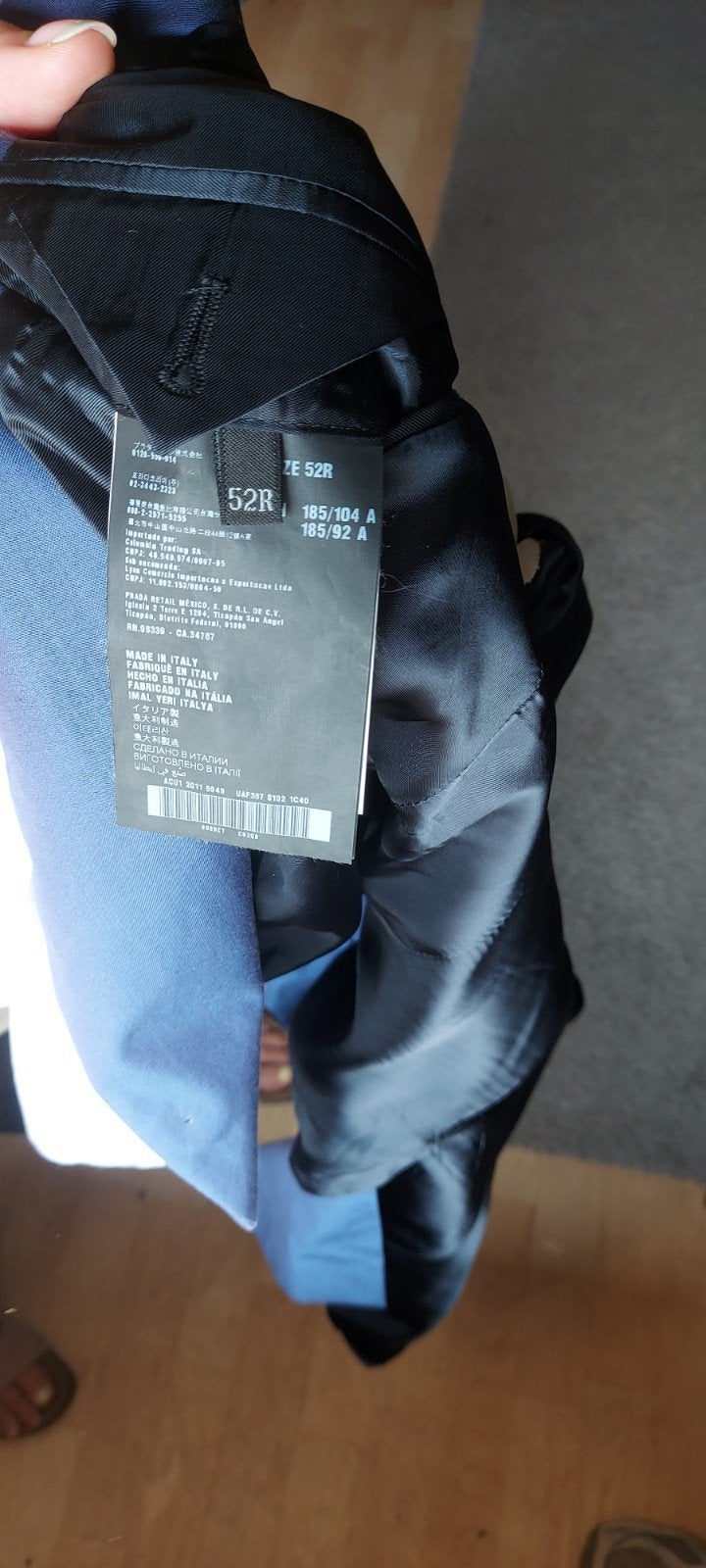 vest blauw Prada maat 52, Ophalen, Maat 52/54 (L), Blauw, Zo goed als nieuw
