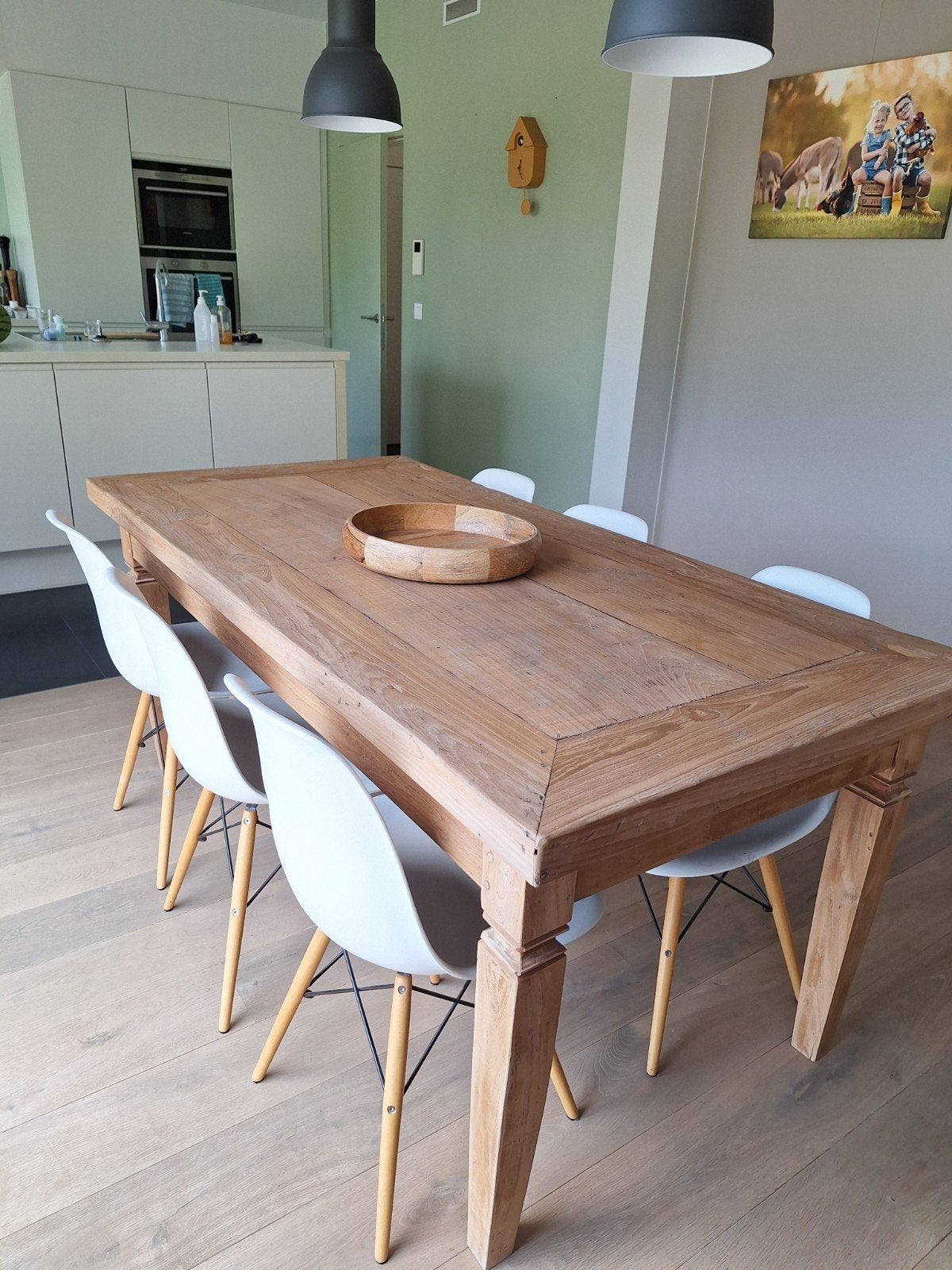 table à manger en teck massif, Maison & Meubles, Tables | Tables à manger, Enlèvement