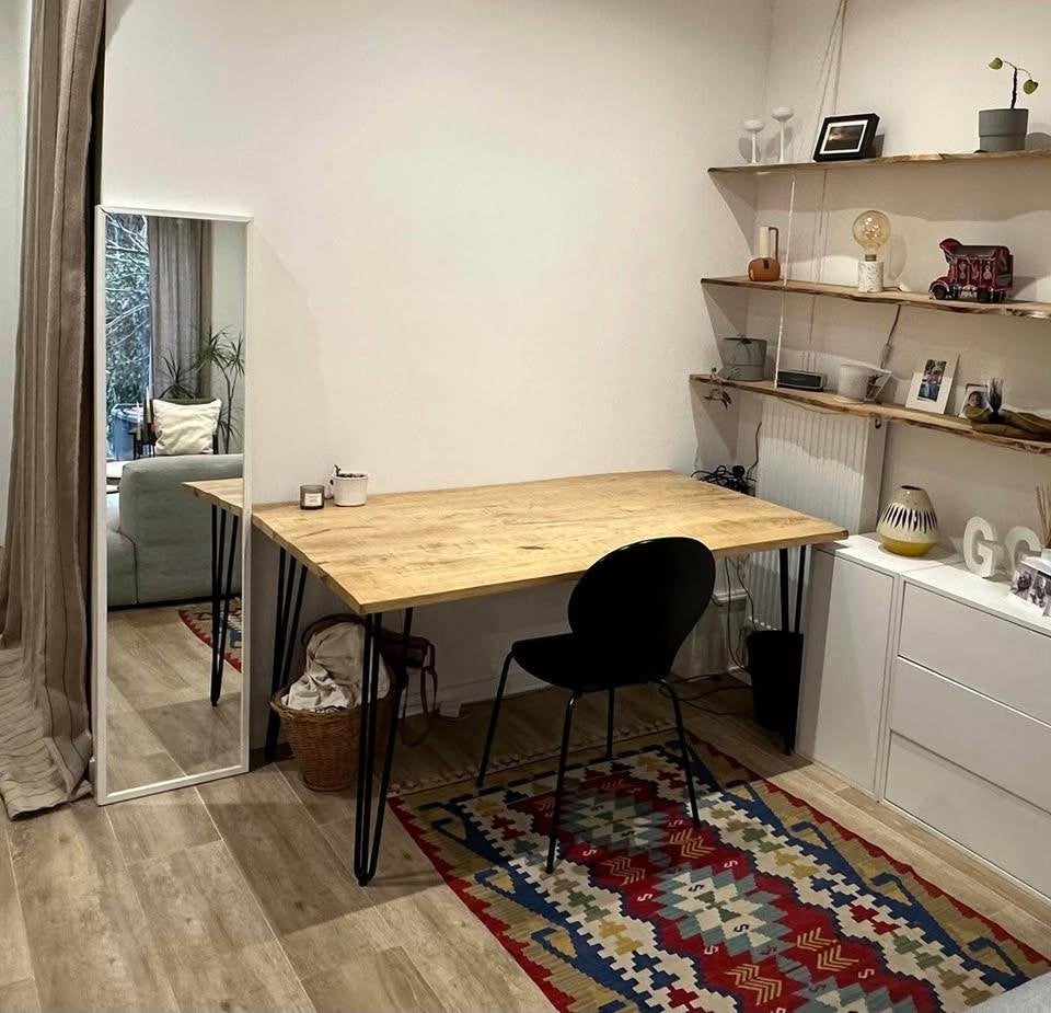 Table en bois 160x90cm, Maison & Meubles, 150 à 200 cm, Enlèvement, Utilisé, 50 à 100 cm
