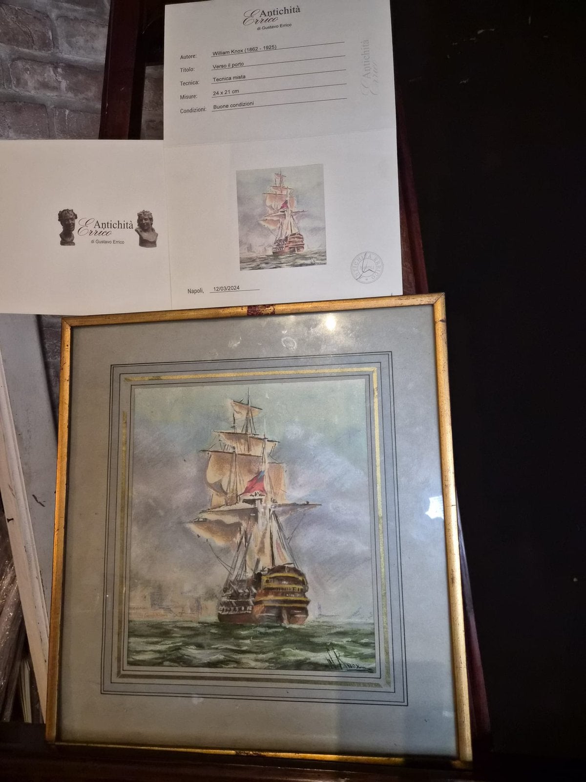 Schilderij met certificaat, Antiek en Kunst, Ophalen