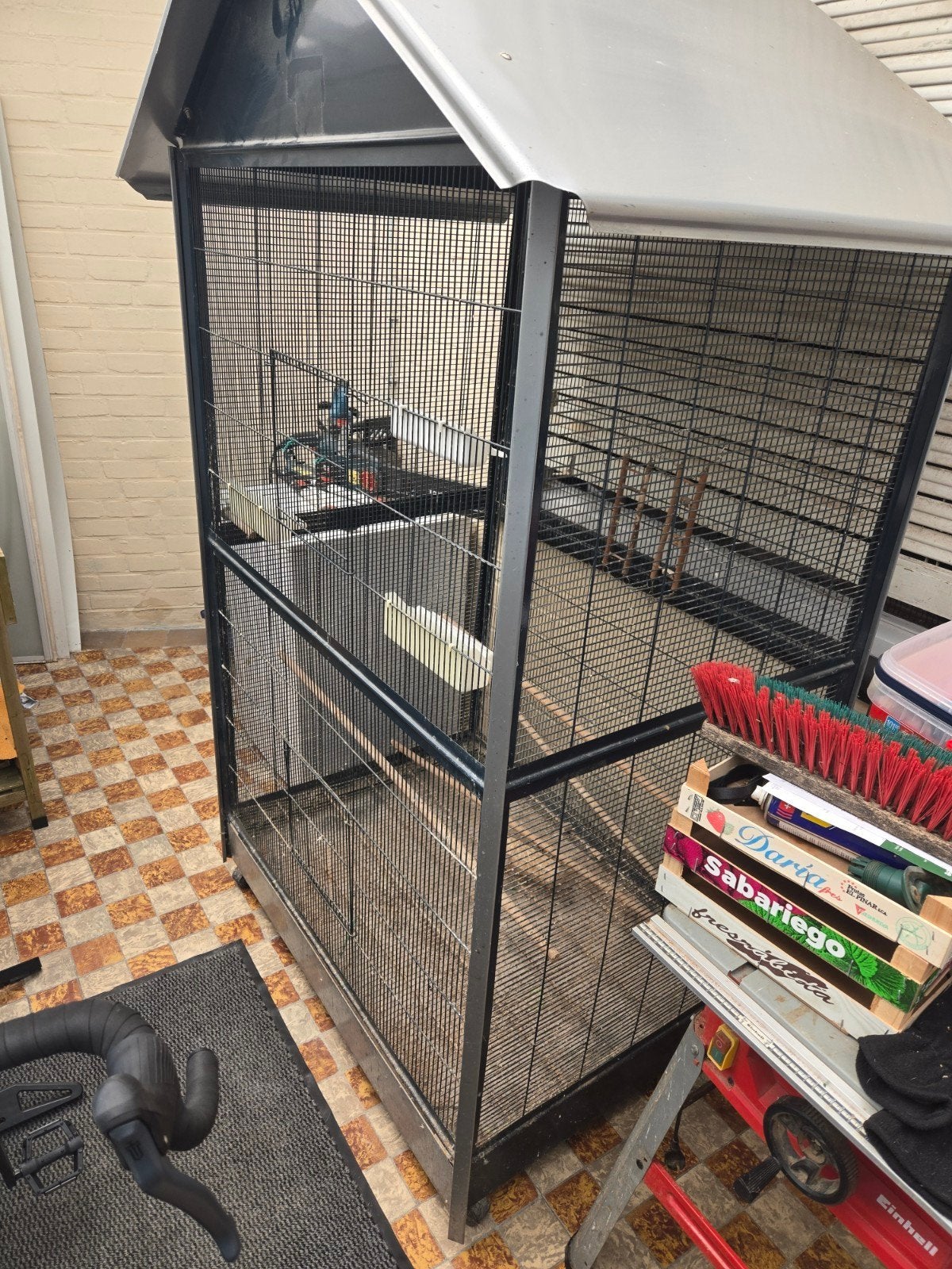 Grote volière, Animaux & Accessoires, Oiseaux | Cages & Volières, Utilisé, Volière, Aluminium, Enlèvement
