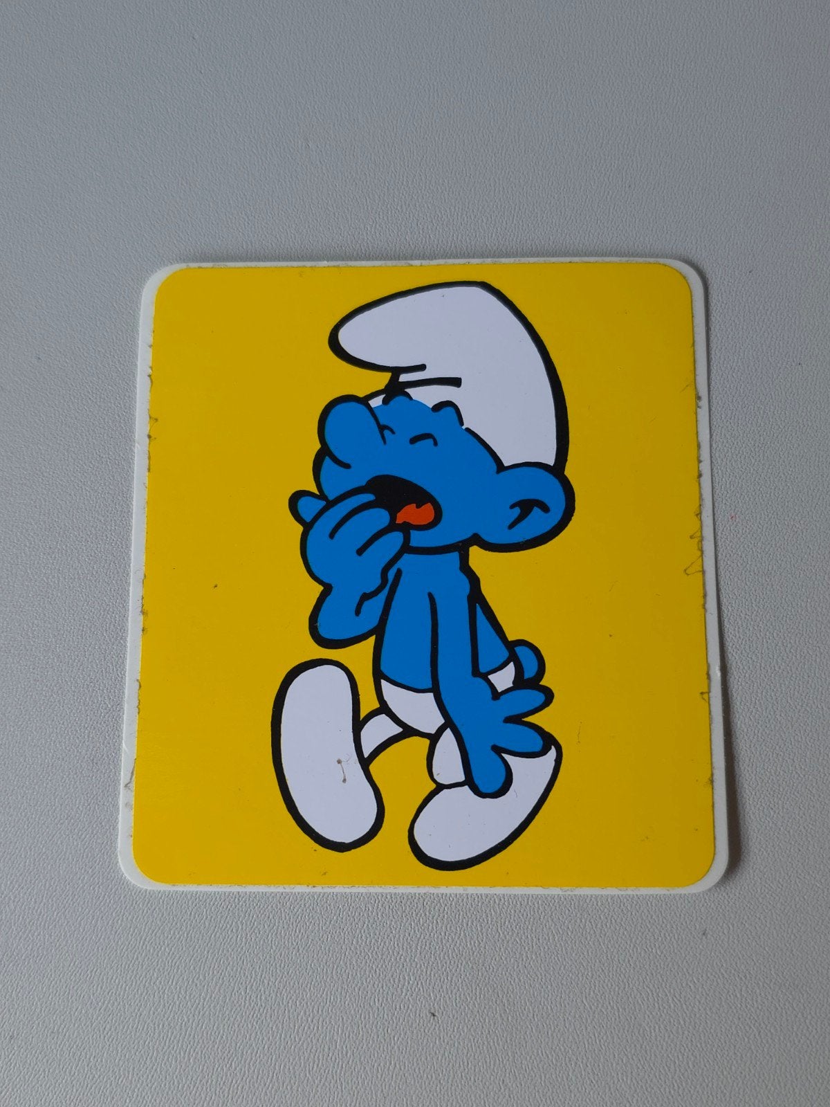 Autocollant Schtroumpf Paresseux, Verzamelen, Smurfen, Zo goed als nieuw, Overige typen, Luie Smurf, Verzenden