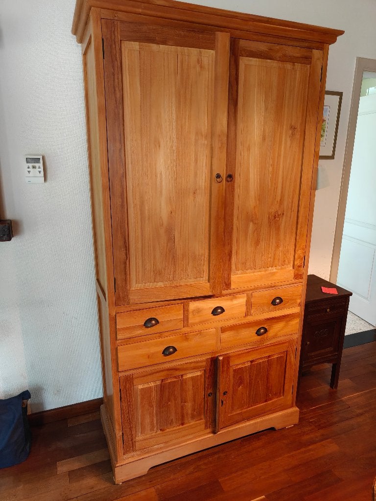 Buffetkast teak in erg goede staat, Ophalen, 100 tot 150 cm, 200 cm of meer, Teakhout