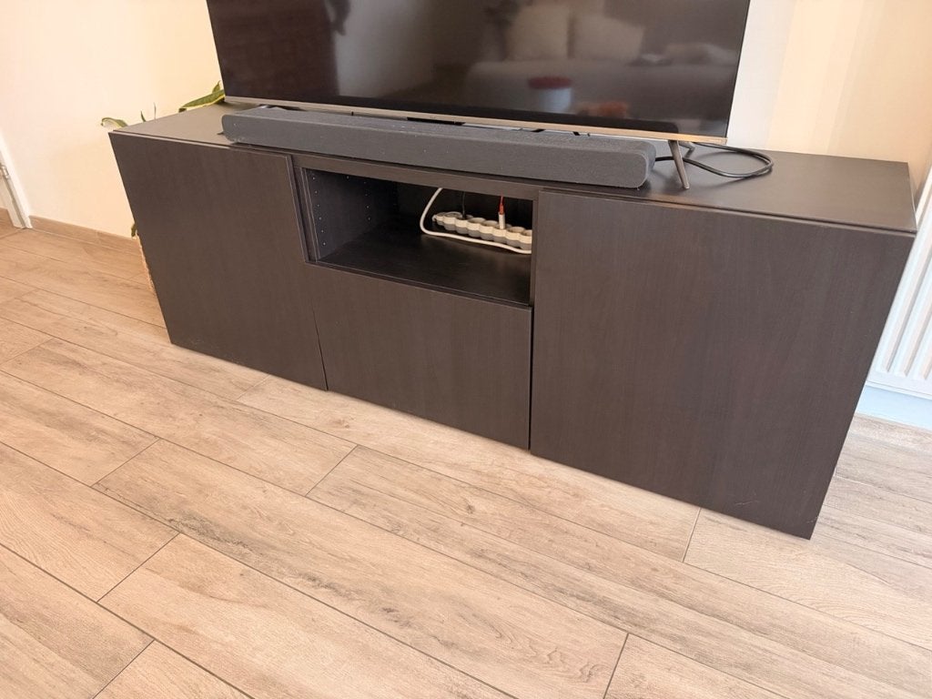 Meuble TV IKEA BESTÅ - marron/noir, Lappviken, 25 à 50 cm, Moins de 100 cm, 150 à 200 cm, Comme neuf