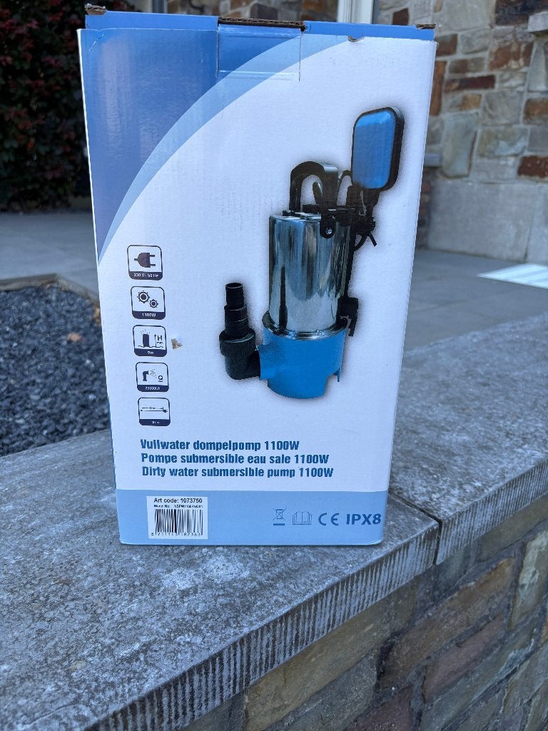 Pompe submersible eau sale 1100W NEUVE, Enlèvement, Neuf, Électrique, Pompe supplémentaire
