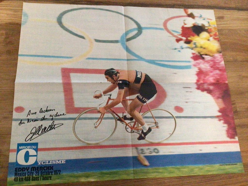wielerposter 1972 team molteni  mexico  eddy merckx, Verzenden, Zo goed als nieuw