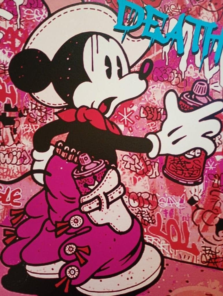 Mickey Mouse Pop-Art, Antiquités & Art, Art | Lithographies & Sérigraphies, Avec certificat d'authenticité, Enlèvement ou Envoi