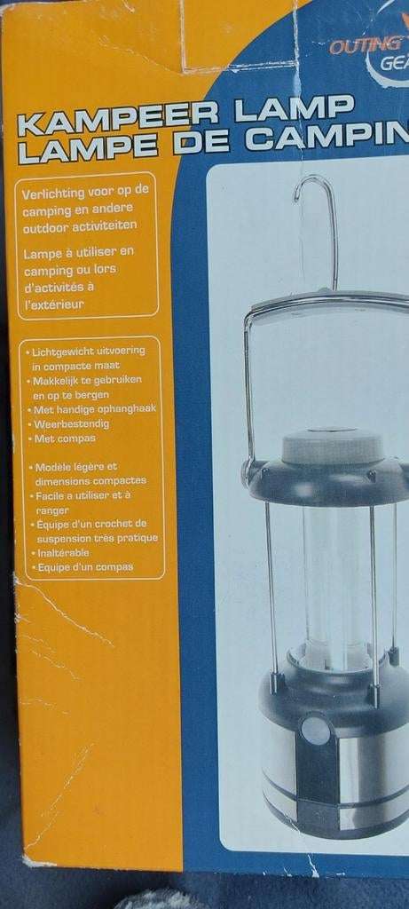 Kampeerlamp met kompas nieuw, Ophalen of Verzenden