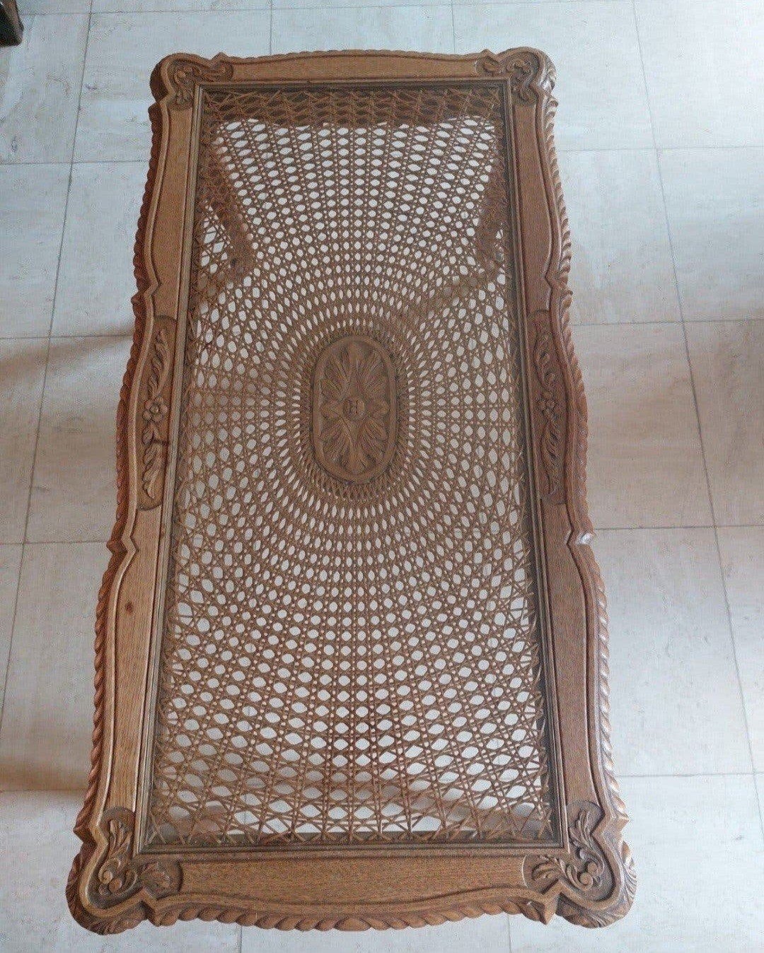 table en chêne, Enlèvement, Verre