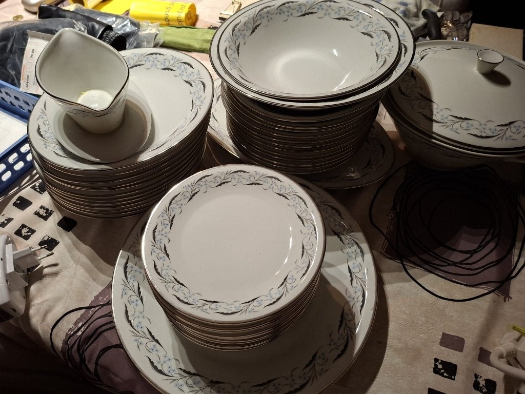 Vintage 1960 servies van porselein, Ophalen, Overige merken, Vintage, Zo goed als nieuw