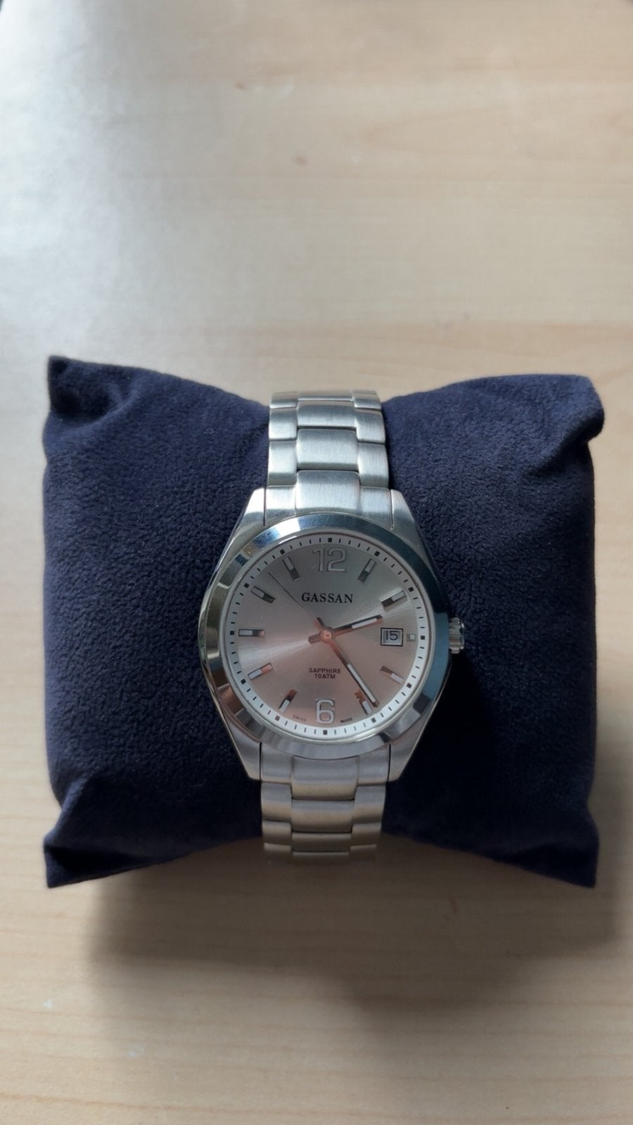 Horloge GASSAN 10ATM (2017), Handtassen en Accessoires, Horloges | Heren, Overige merken, Staal, Gebruikt, Staal