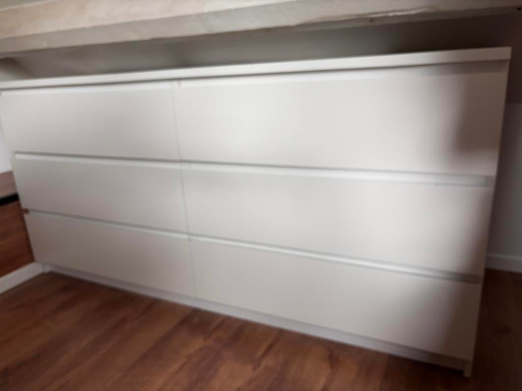 MALM IKEA commode 6 tiroirs bon état, Huis en Inrichting, Kasten | Ladekasten, Ophalen, Overige materialen, Gebruikt, 100 tot 150 cm