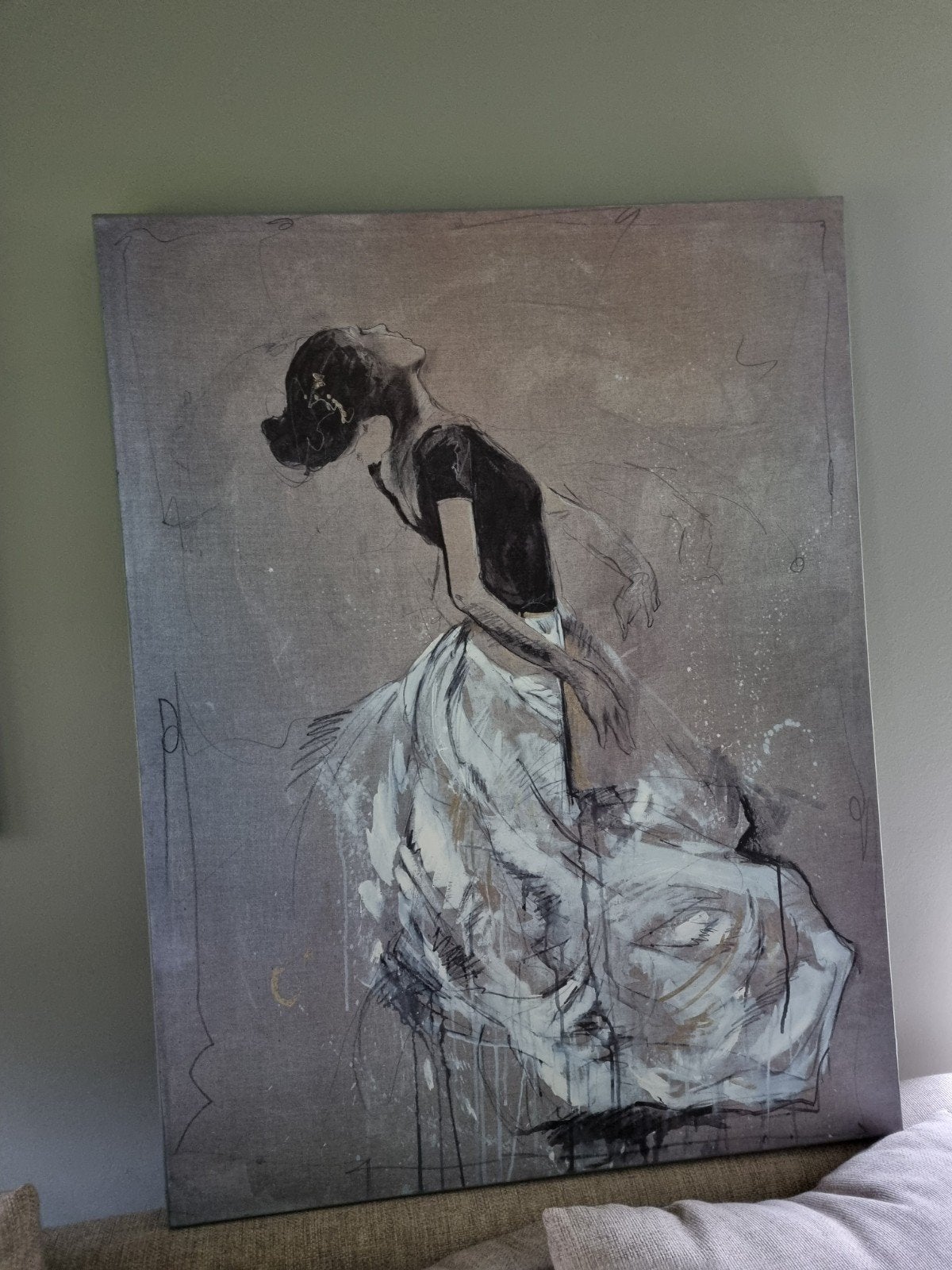 schilderij ballerina, Antiek en Kunst, Ophalen