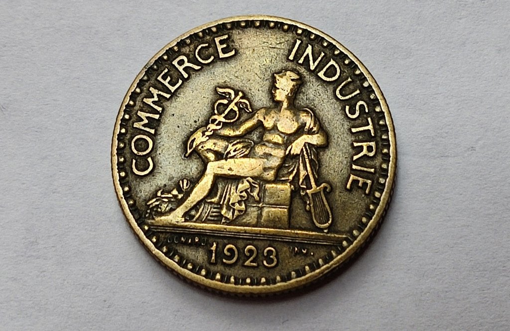 Franse munt: Commerce Industrie, 2 francs , van 1923, Ophalen of Verzenden, België, Losse munt