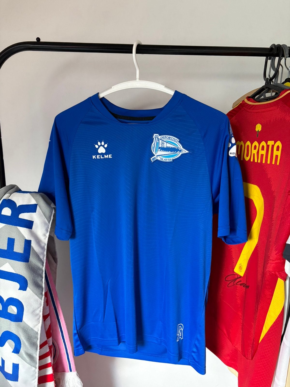 Chemise d'entraînement Deportivo Alavés Kelme — Bleu/Blanc, Taille S, Enlèvement ou Envoi, Comme neuf, Maillot