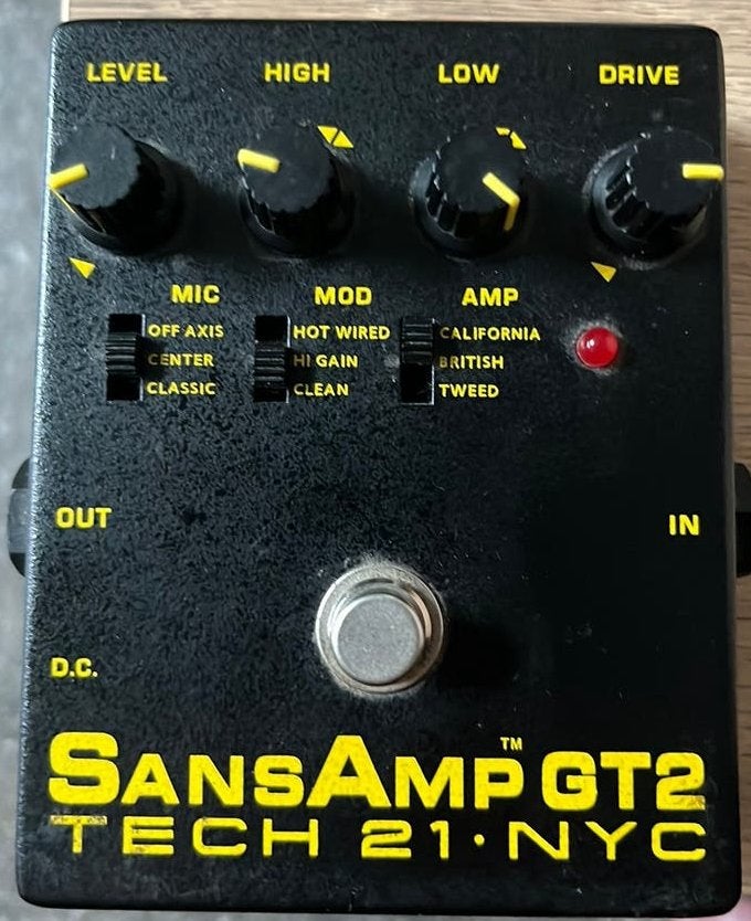 Tech 21 Sansamp GT2, Musique & Instruments, Enlèvement ou Envoi, Comme neuf, Distortion, Overdrive ou Fuzz