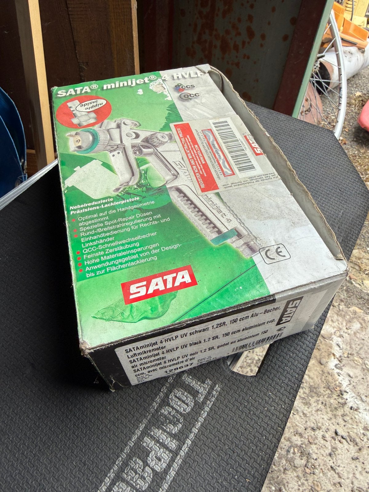 Sata mini jet 4 HVLP pistool, Ophalen, Mini