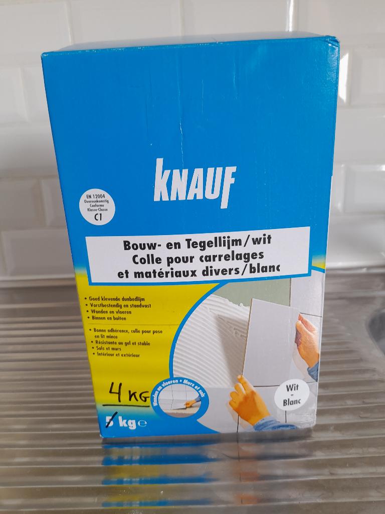 tegellijm wit 4 kg, Ophalen, Nieuw