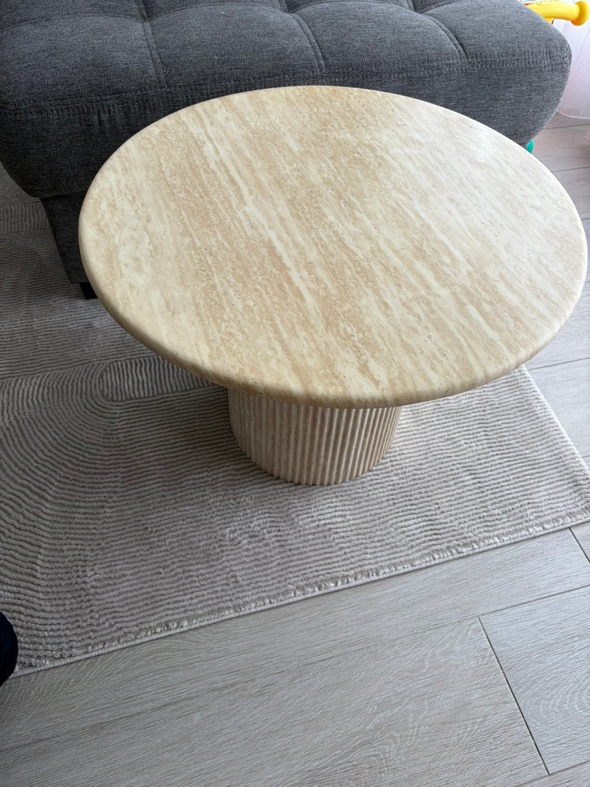 TRAVERTIN TAFEL STEEN NET UIT DE VERPAKKING, Enlèvement, Neuf