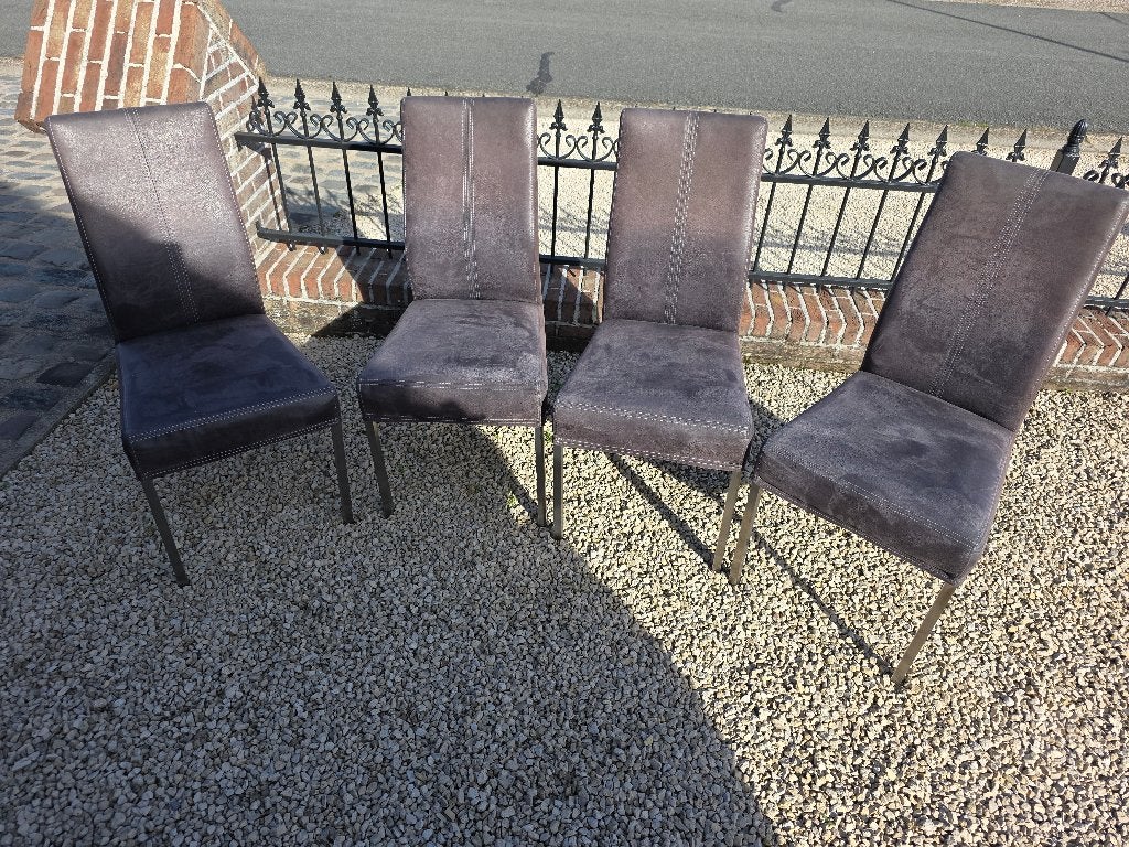 Eetkamer stoelen, Maison & Meubles, Gris, Enlèvement, Utilisé, Autres matériaux