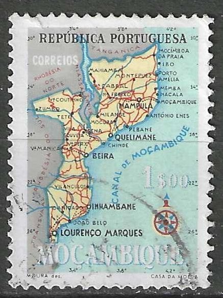 Mozambique 1954 - Yvert 444 - Portugese Provincie  (ST), Verzenden, Gestempeld