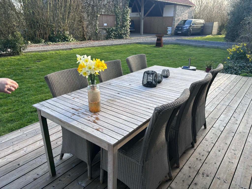 6 stoelen Lloyd Loom, Ophalen, Gebruikt, Bruin, Riet of Rotan