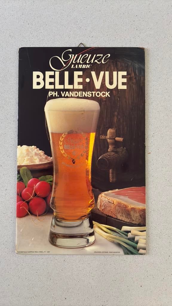 Panneau publicitaire Belle-Vue Gueuze Lambic, Enlèvement, Utilisé
