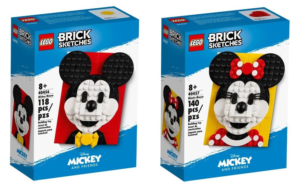 Lego 40456 - 40457 - Brick sketches - Mickey en Minnie, Enlèvement ou Envoi, Neuf, Lego