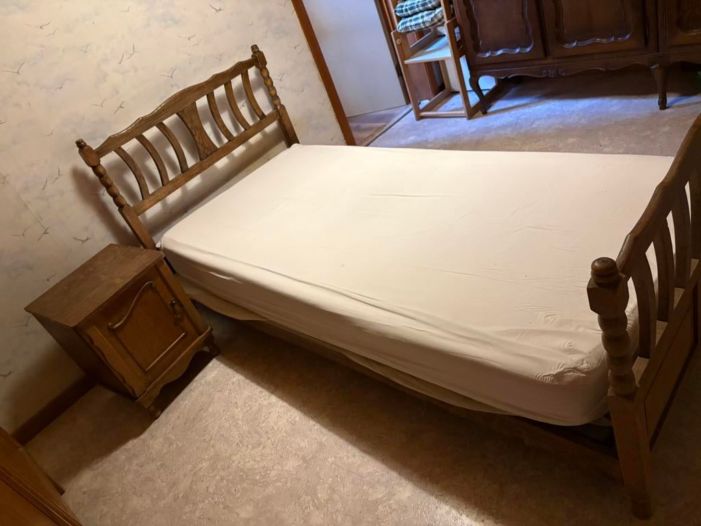 Chambre en chêne, 90 cm, Une personne, Enlèvement, Utilisé