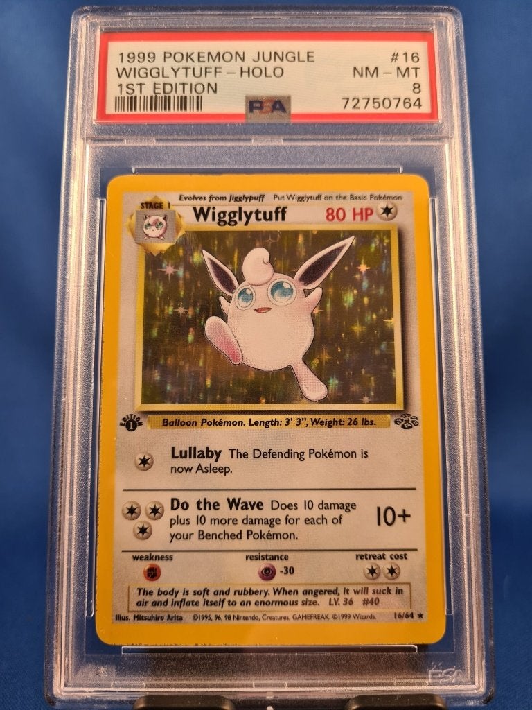 Wigglytuff 16/64 - Jungle (1st edition) (PSA 8), Envoi, Utilisé