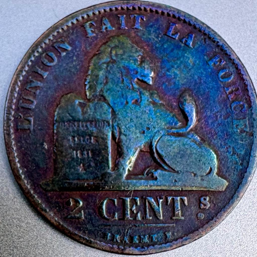 2 centimes - Lion belge - LPII - 1870, Timbres & Monnaies, Envoi, Autre, Monnaie en vrac