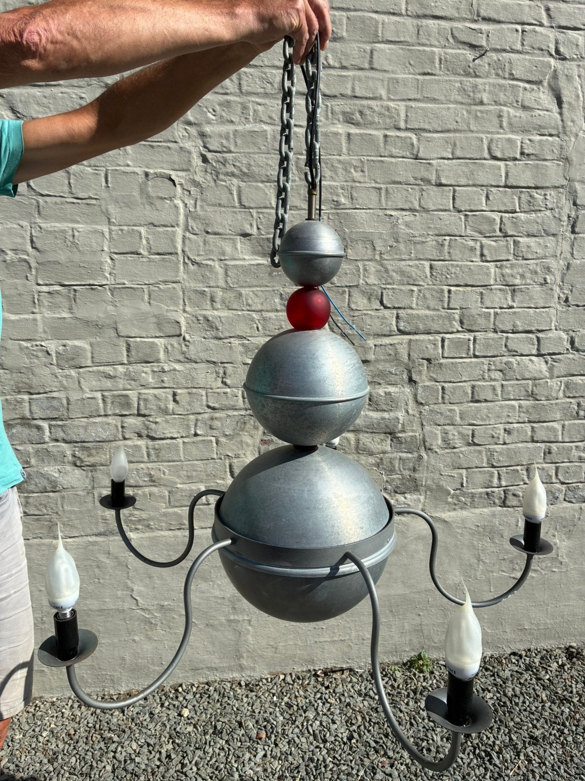 Chique originele luster, Huis en Inrichting, Lampen | Kroonluchters, Ophalen of Verzenden, Zo goed als nieuw