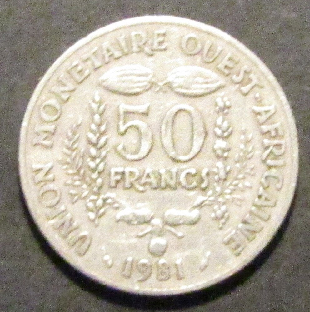 Pièce de 50 francs de l'Union ouest-africaine 1981, Timbres & Monnaies, Monnaies | Afrique, Enlèvement ou Envoi, Autres pays, Monnaie en vrac