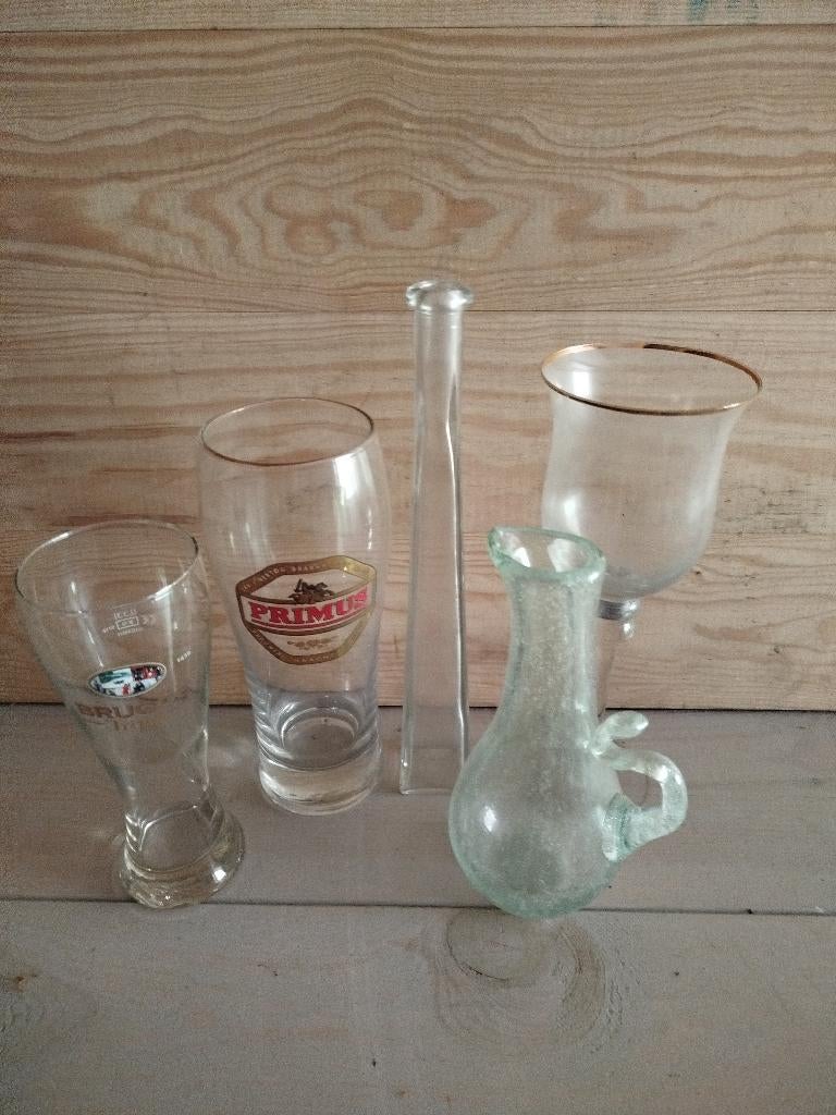 Glazen divers, Verzamelen, Glas en Drinkglazen, Ophalen, Gebruikt
