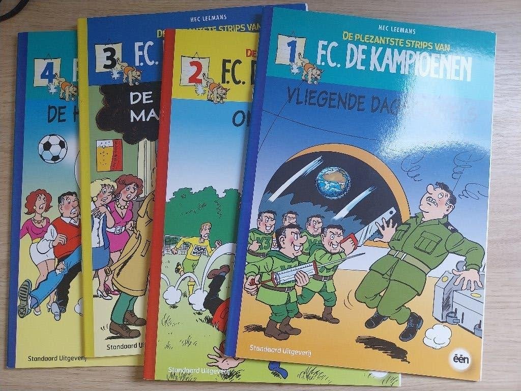8 strips reeks FC De Kampioenen - de plezantste, Série complète ou Série, Enlèvement ou Envoi, Comme neuf, Hec Leemans