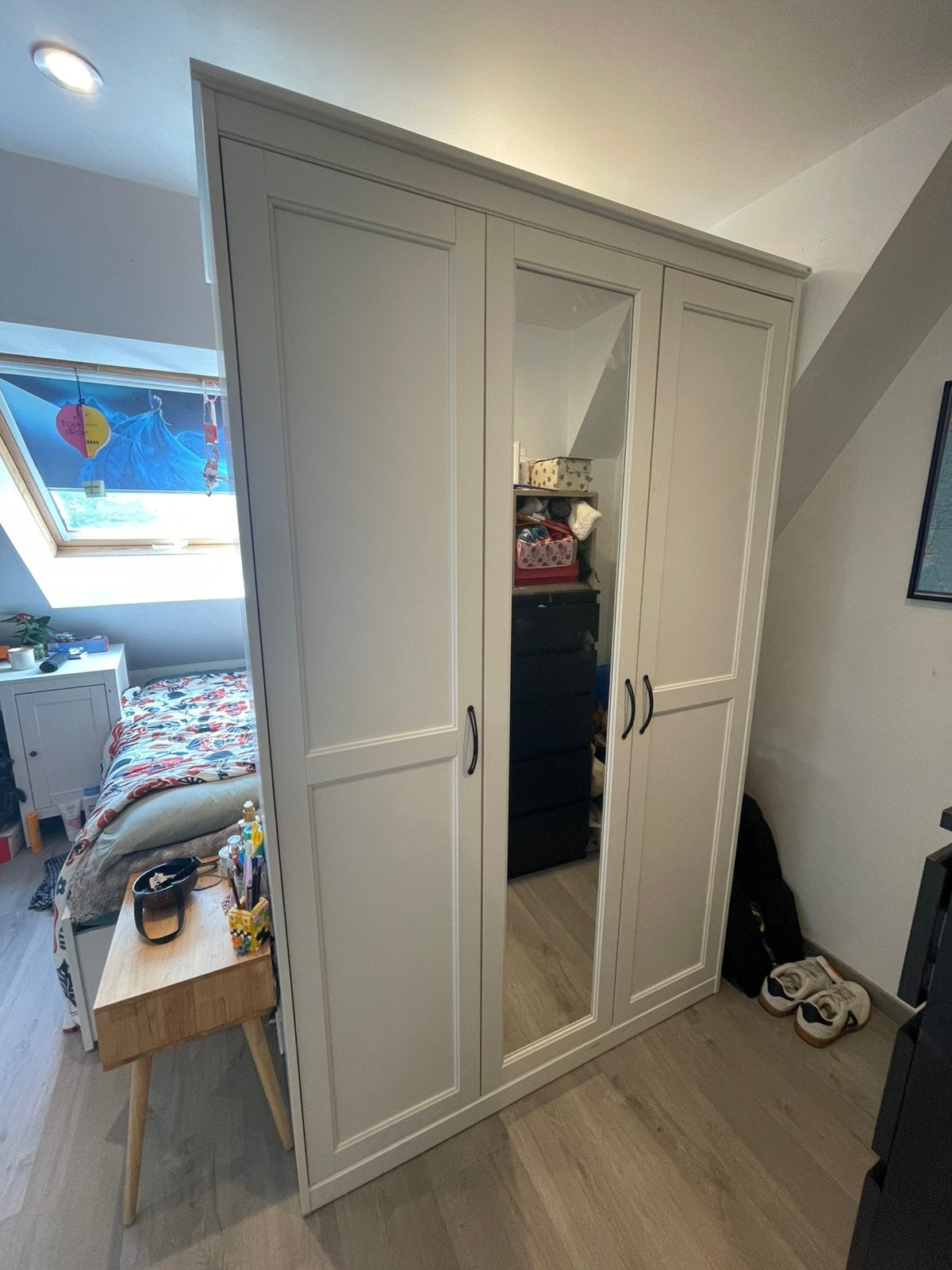 Witte kledingkast PAX/GRIMO, Huis en Inrichting, Ophalen, 200 cm of meer, 150 tot 200 cm, Zo goed als nieuw