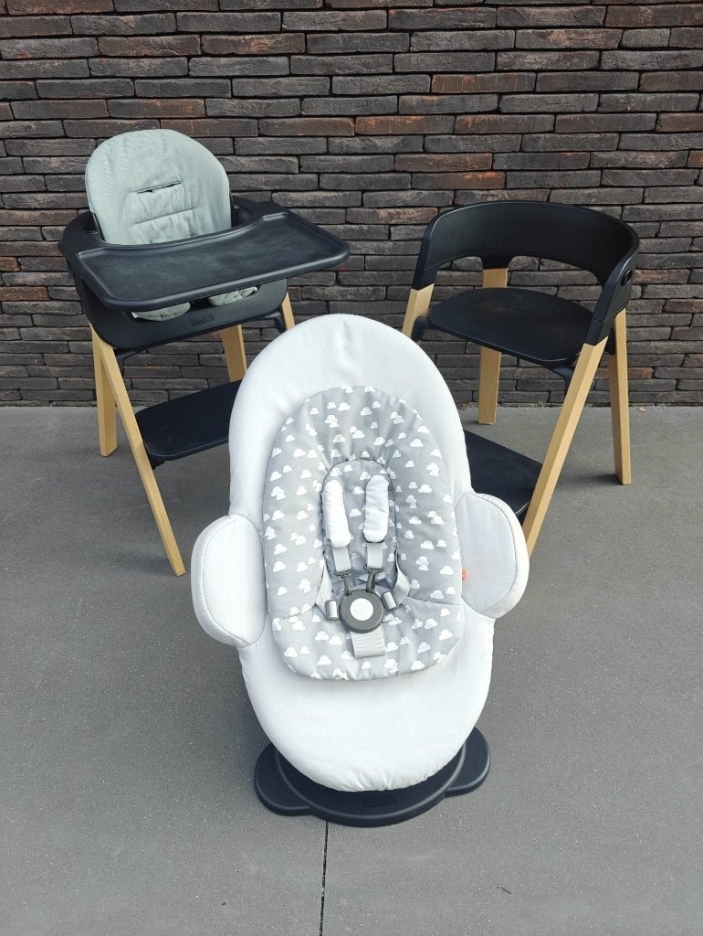 Stokke Steps Kinderstoel en toebehoren, Kinderen en Baby's, Kinderstoelen, Ophalen, Gebruikt, Meegroeistoel, Afneembaar eetblad