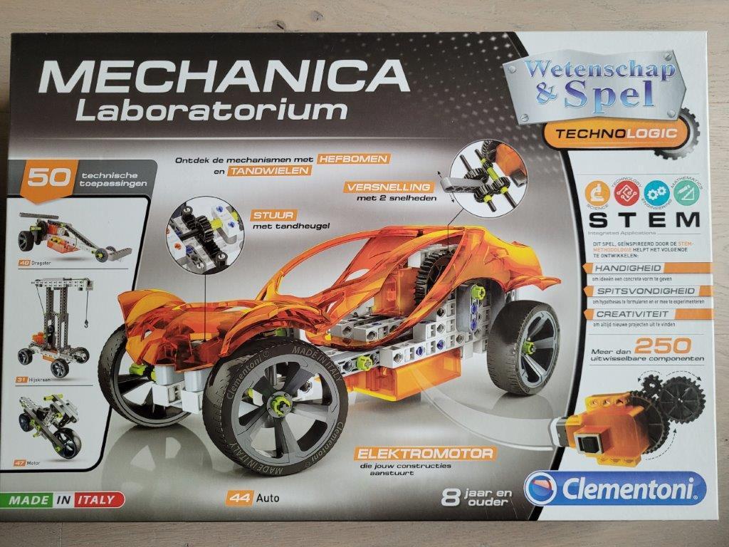 bouwdoos mechanica laboratorium clementoni 52181, Ophalen of Verzenden, Zo goed als nieuw, Bouwen