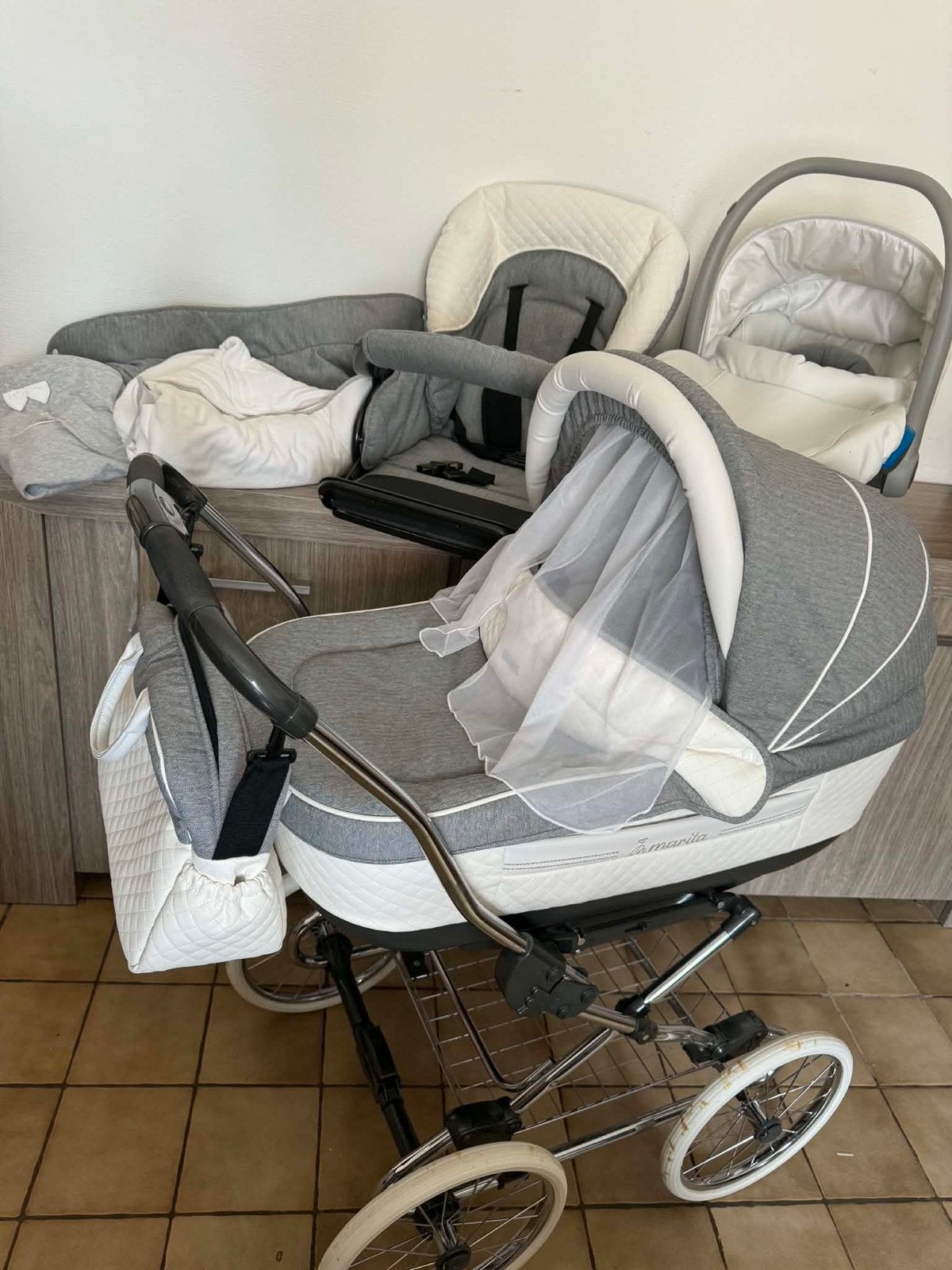 Vintage kinderkoets 3 in 1, Kinderen en Baby's, Kinderwagens en Combinaties, Ophalen, Zo goed als nieuw