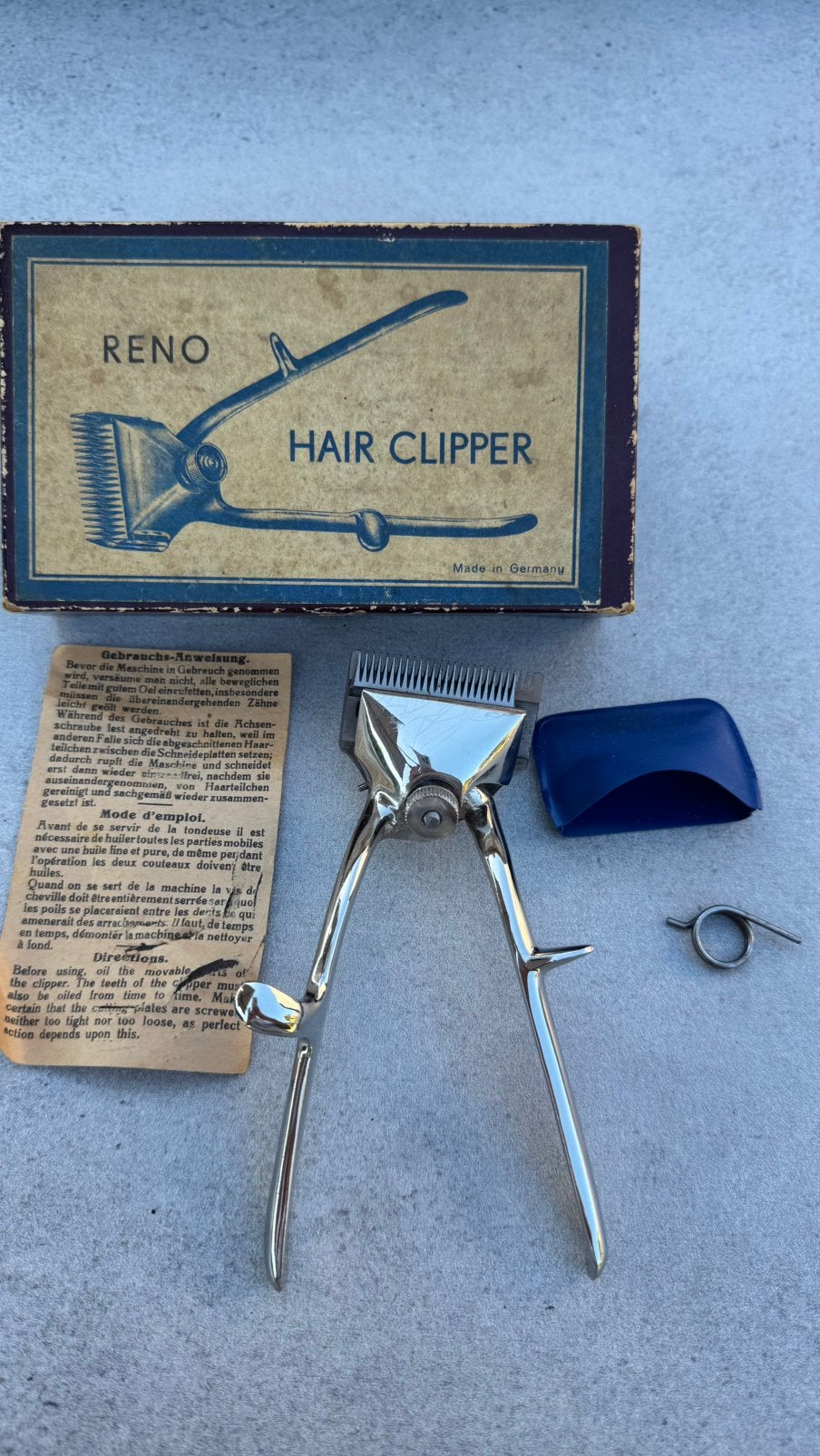 Vintage Reno Hair Clipper . Mechanische tondeuse., Ophalen of Verzenden